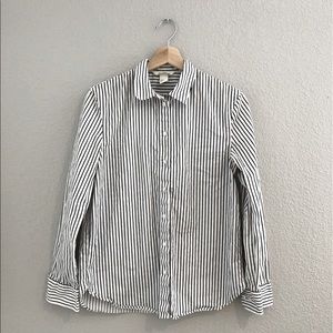 H&M Button-down White & Black Stripes